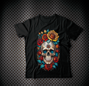 Calavera Flores (Med, Hombre)